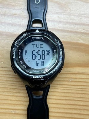 SEIKO PROSPEX ALPINIST BK SBEB001 Digital Solar Watch Stainless 