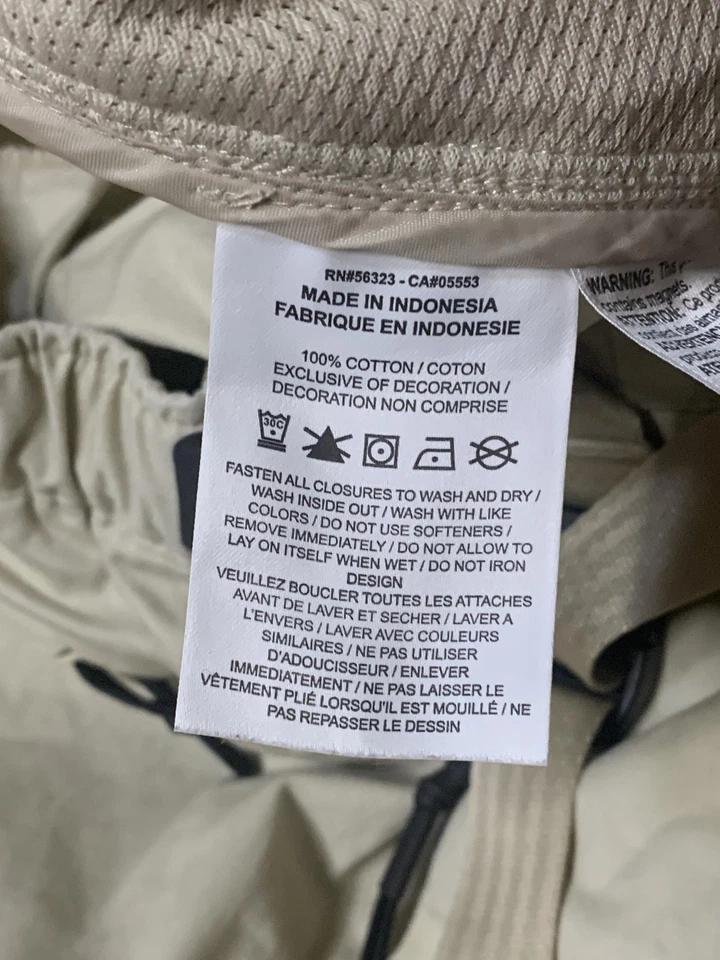 Nike Tech Pack Pantalones Para Hombre Grandes Caqui Algodón Tejido Cinturón Cremallera Bolsillo Cónico Foto 4 de 4