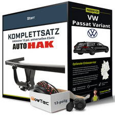 Für VW Passat Variant B8 3G5, CB5 Anhängerkupplung starr +eSatz 13pol uni. 14-24
