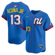 YOUTH Ronald Acuna Jr. 13 All-Star All Stitched Jersey Blue