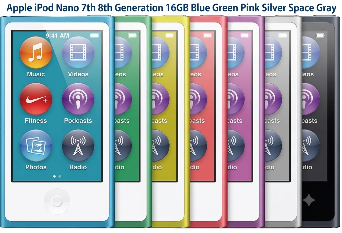 Apple iPod 8th Generation iPod Nano MP3 Players for sale | eBay