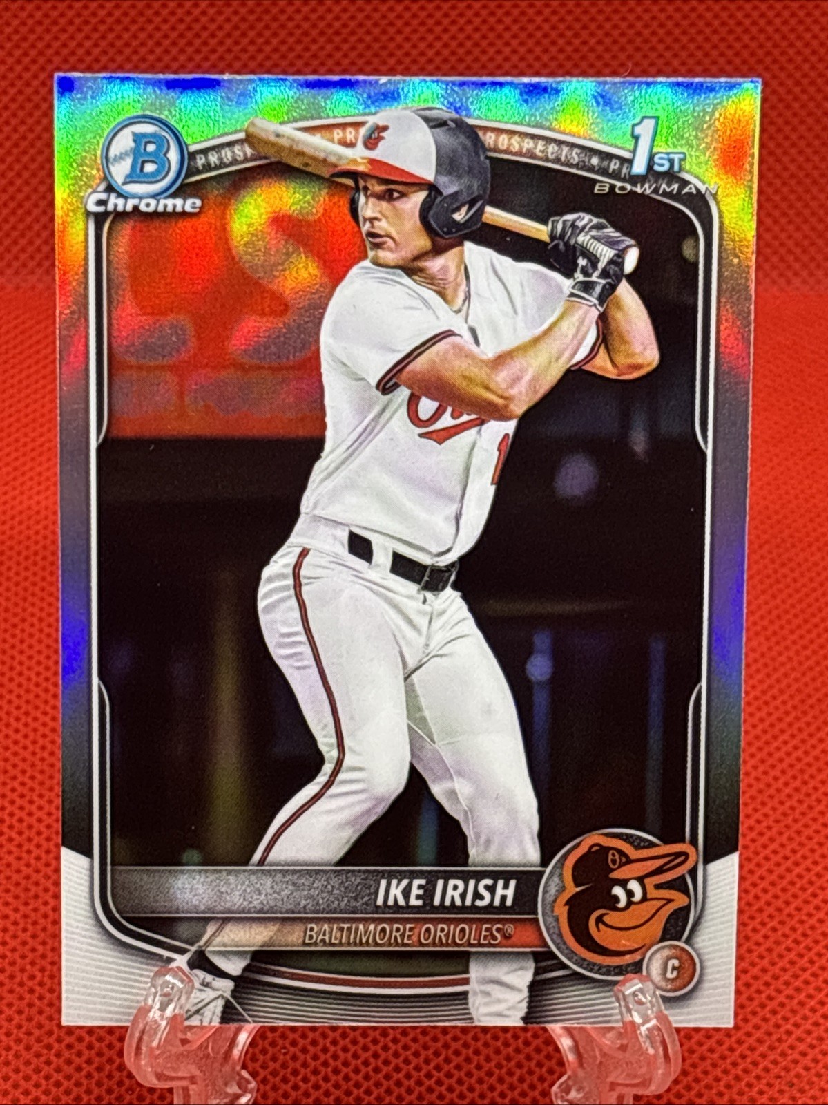 2025 Bowman Draft Ike Irish 1st Bowman Chrome Refractor Baltimore Orioles