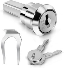 A Set Silver Universal Stainless Toolbox Locks with Keys, Toolbox Iron Cabinet
