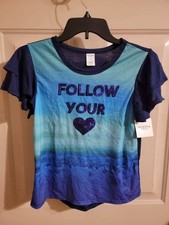 NWT Arizona Jean Co. Girls Large 14 Sequined Lightweight Top