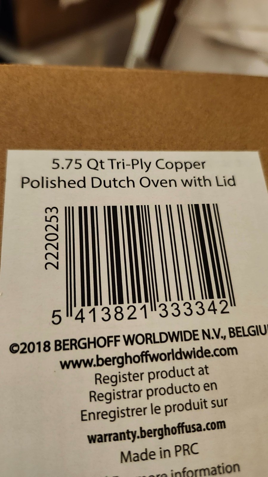 TWO BergHOFF Tri-Ply Polished Copper Cookware NWB