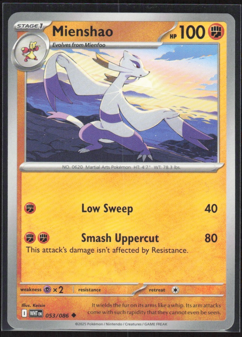 2025 Scarlet & Violet Series - White Flare Mienshao Uncommon #53