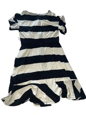 Ann Taylor Loft Striped Ruffle Slip On Elastic Waist Sundress
