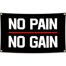 5x3 FT,Inspirational Gym Banner, Motivational Workout Tapestry Wall Decor