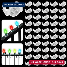 100 Pack Magnetic Christmas Light Clips, Strong Magnet for C9 C7 Sockets