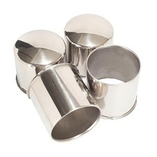4Pcs 4.9" Push Through Wheel Center Caps Stainless Trailer Hub Cap for Truck