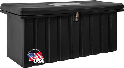 Durable 8.4 Cu. Ft. Outdoor Utility Storage Bin - Made in USA, Black