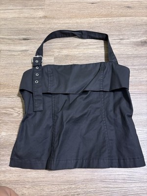 Zara Sexy Straight Neck open back Buckle Tank Sleeveless