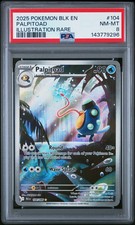 2025 Pokemon Blk En-Black Bolt Illustration Rare Palpitoad #104 PSA 8