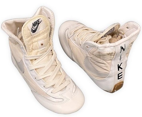 Vintage 1982 Nike GRECO Wrestling Shoes Size 1 1/2 White/Natural w/original Box