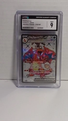 Pokémon CGC 9 Charizard ex Ultra Rare Holo Obsidian Flames 215/197