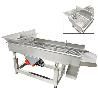Straight Vibrating Sieve Shaker Electric Linear Vibrating Screen w/ 15mm Screen