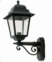 AußEnlampe Rustikal Schwarz H:50Cm Aluminium IP44 E27 Wandleuchte Laterne Hof
