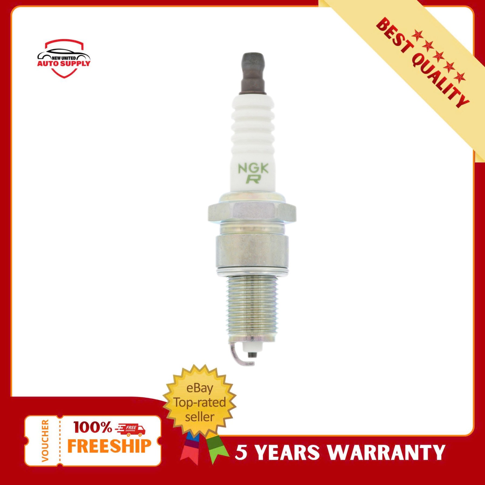4x NGK 6261 BPR6EY-11 Spark Plug 1.1mm Gap for Chevrolet Geo Ford Hyundai Nissan