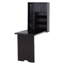 Wall Mount Writing Table Convertible Folding Computer Desk Storage Home Office