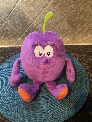 GOODNESS GANG Peter Plum Grape Purple Fruit Soft Plush Berry 10''