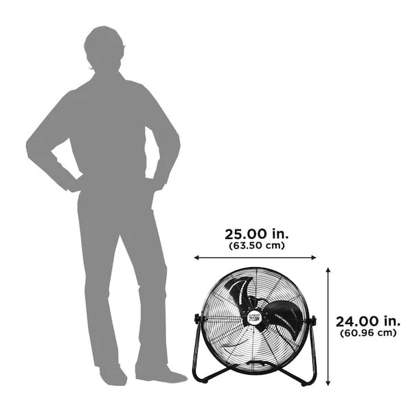 Ventilador de piso Maxx Air Hvff 20Ups con hoja de 20 pulgadas de diámetro, 1500/2050/2250 Cfm, 3 velocidades, Foto 4 de 4