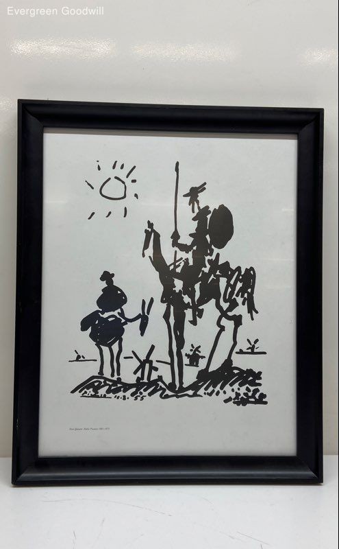 Don Quixote By Pablo Picasso 22x18 Inch Framed Print