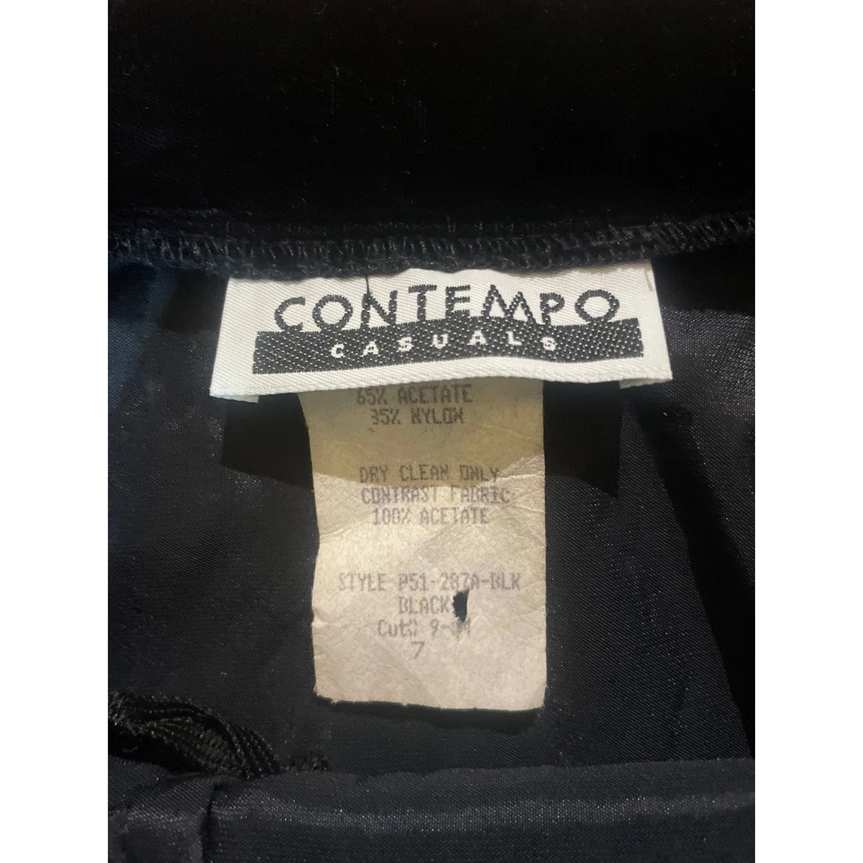 Saia Midi Vintage Anos 90 CONTEMPO Casuals Veludo GÓTICA GRUNGE Preta BONECA JRS Pequena - Imagem 3 de 4