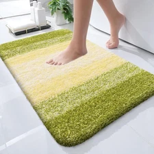 OLANLY Bathroom Rugs Mat 24x16, Extra Soft Absorbent 24" x 16", Olive Green 