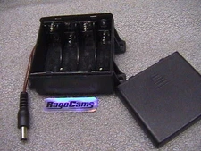 8AA BATTERY HOLDER PACK ENCLOSED CASE 12V DC PORTABLE POWER SOURCE 2.1MM PLUG