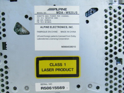 ALPINE MDA-W920JS 2DIN CD MD TUNER | eBay