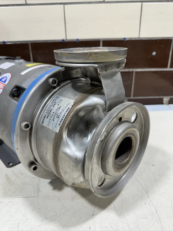 Goulds 泵型号 SST 4ST51135 离心泵 带 Baldor 10HP 电机 208-230/460V — 第 3/4 张图片