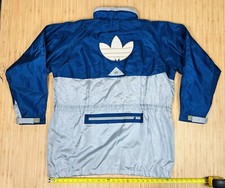 Adidas Vintage 80’s 90’s RARE Windbreaker Long Jacket Made In USA Mens XL EUC