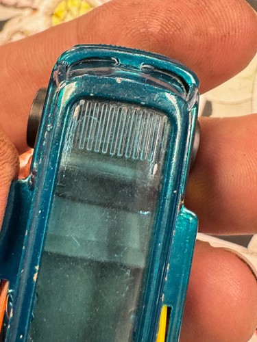 UNRESTORED Vintage 1969 Hot Wheels Redlines BEACH BOMB Volkswagen AQUA w/Surf - Picture 11 of 18