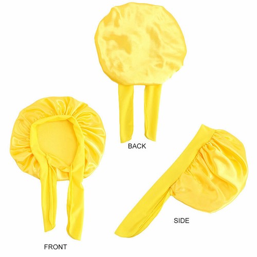 Kids Sleeping Bonnet Hair Wrap Silk Satin Cap Elastic Night Soft Hat Headwear : - Picture 51 of 67
