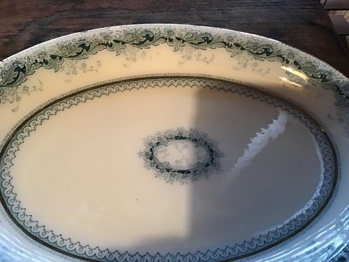 Antique J G Meakin  Hanley England Chaplet Blue 12 1/2” Platter - Picture 3 of 8