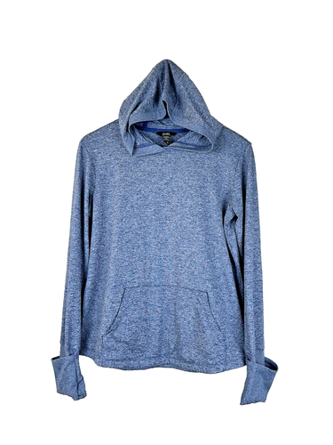 Athleta Girl Uptempo Hoodie XXL/16 Blue Long Sleeve Thumb Holes Logo Sportswear - Picture 1 of 19