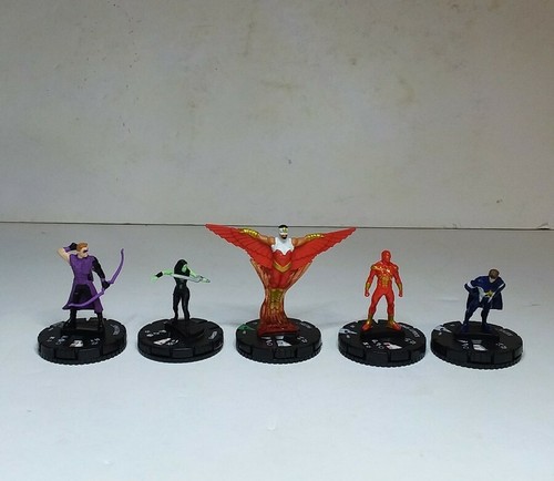 Marvel Heroclix Falcon Justice Trick Shot And More With Cards Set Of 5 Wizkids - Picture 2 of 12