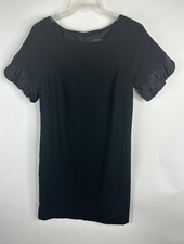 David Meister Women’s Dress 8 Black Straight Short Sleeve Lined Stretch