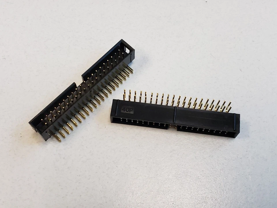 2.54mm Right Angle IDC Box Header Connector Gold Pin Male 16 24 34 40 2 Row - Image 3 of 4