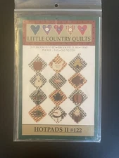 Little Country Quilts 112 Pattern Hotpads New Uncut  8 x 8