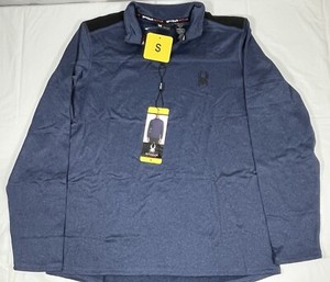 Spyder Active Men’s Performance ¼ Zip Color Dust Navy Heather Size Small