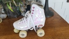 crazy skates disco glitz size 4 used once Very good condition off white color