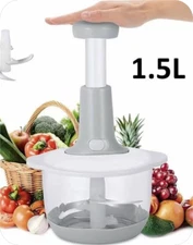 1.5L Manual Speedy Hand Press Type Household Garlic Chopper Meat Cutter Grinders