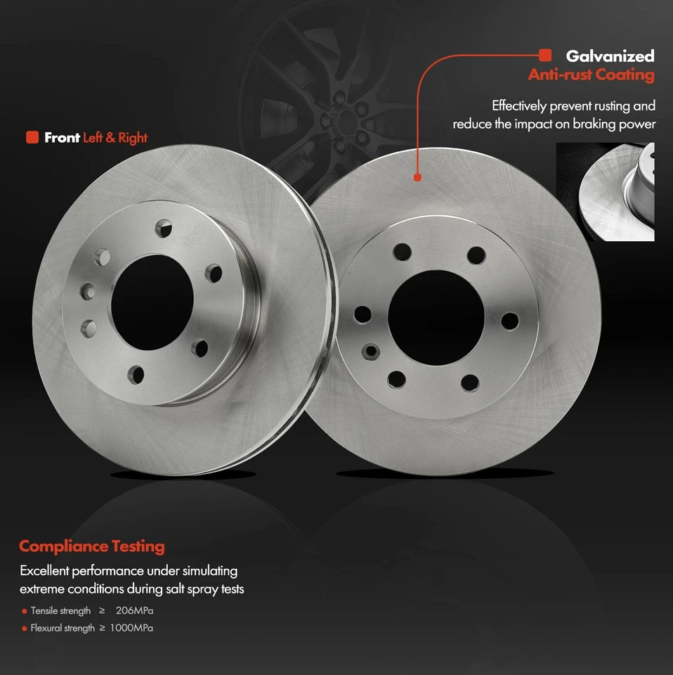 2Pcs Front Disc Brake Rotors for Dodge Sprinter 2500 Mercedes-Benz Freightliner - Image 2 of 4