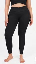 JENNI, Size 2X, High Rise, Wide Crossband, Black, Soft Stretch Leggings. NEW.