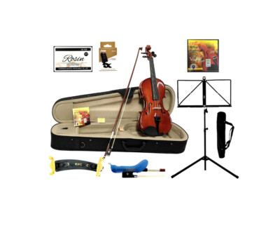 Caraya MV001 1/16 size Violin outfit w/Extra strings, Foam Hard Case, Bow, ...
