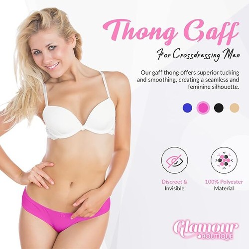 Crossdresser Thong Gaff Panties Men's Hiding Gaff Underwear & Lingerie for Women - Picture 25 of 33