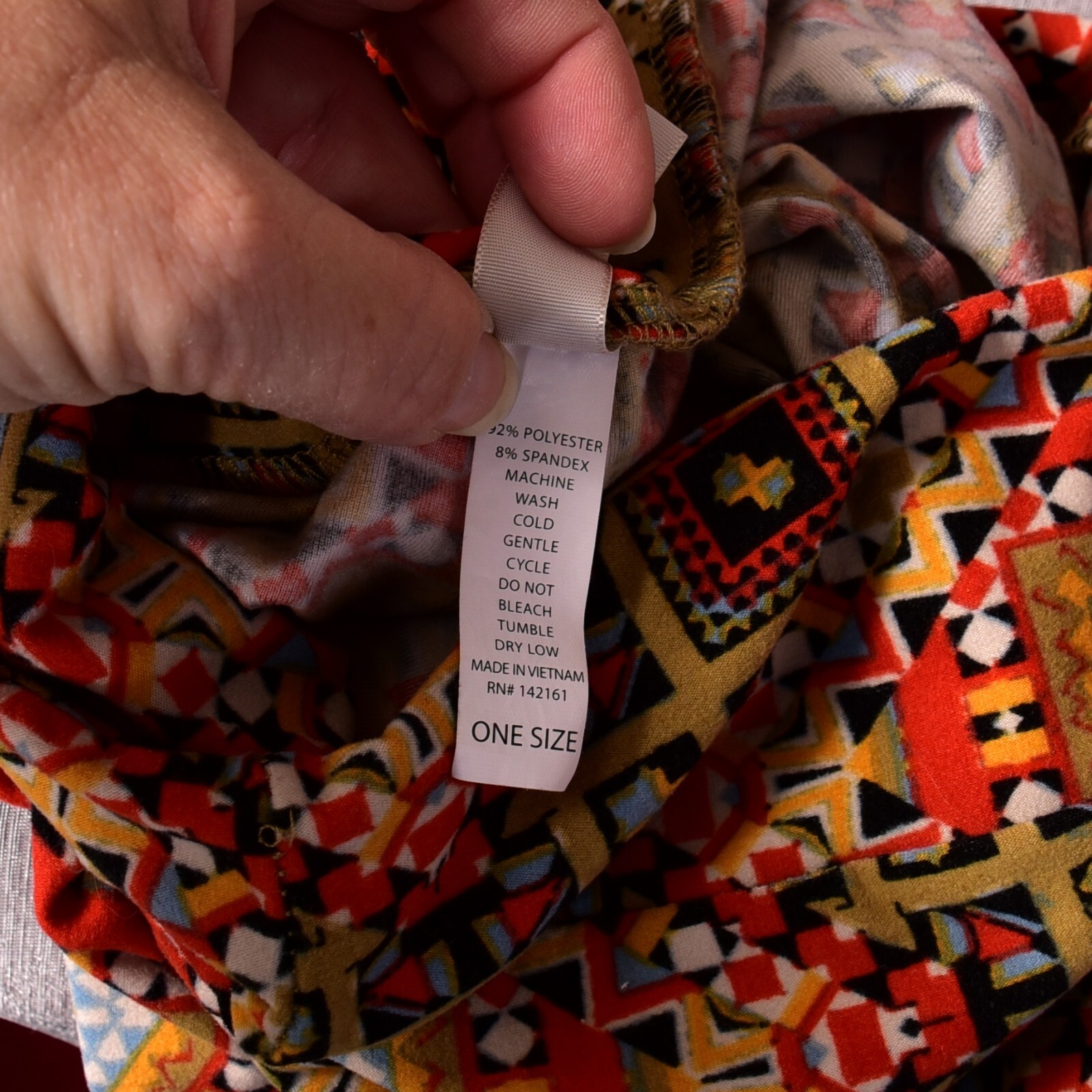 LuLaRoe Leggings Patchwork Pattern Fall Colors  O… - image 6