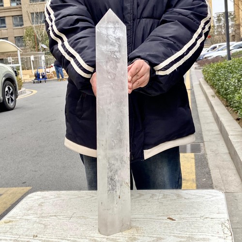 11.44LB Natural transparent white crystal pillar - therapeutic meditation - 第 17/18 張圖片