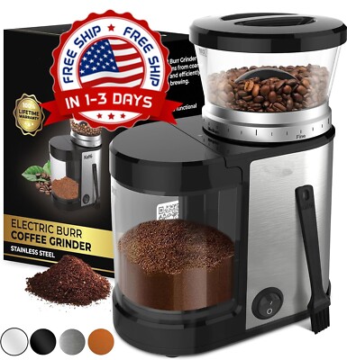 Molinillo Eléctrico Molino Automático Para Café Espresso Moler Granos De Cafe US